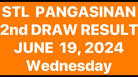 stl pangasinan 2nd draw today|STL Result Today, June 2, 2024 .